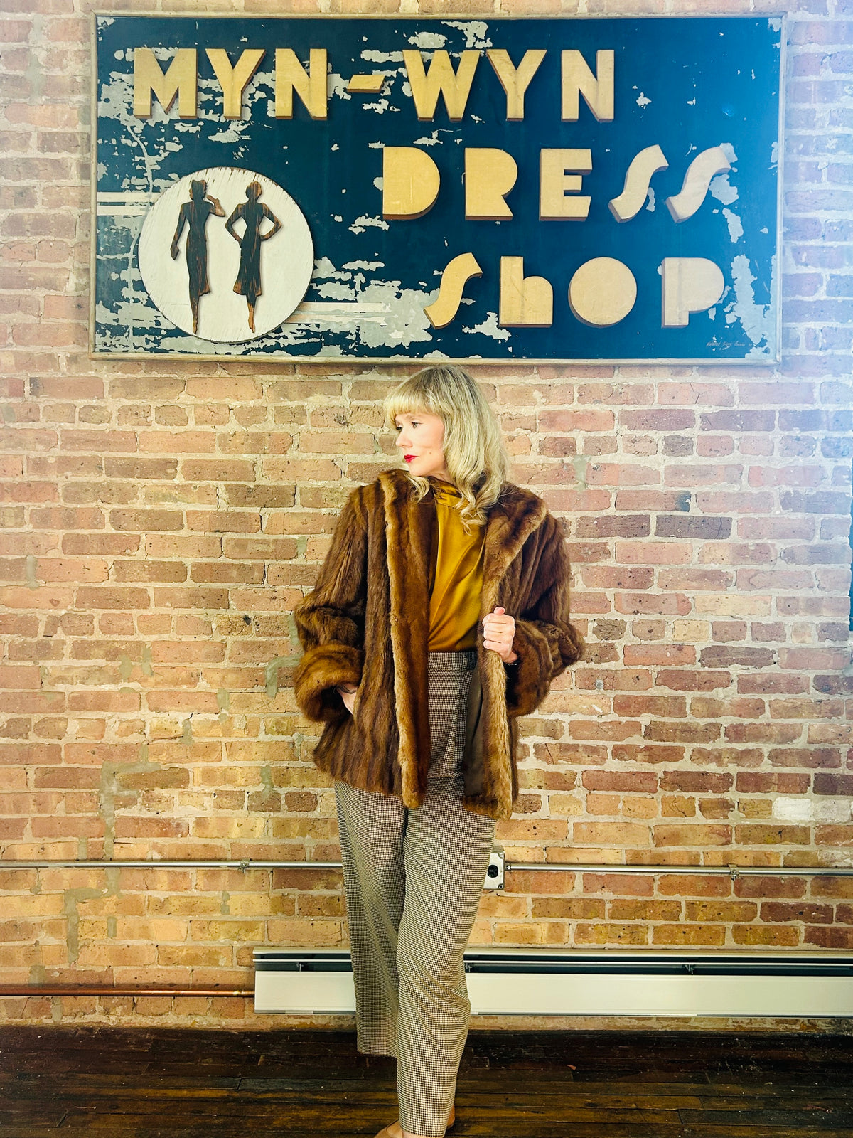 Vintage fur 1950s Mink Fur Swing Coat - M/L