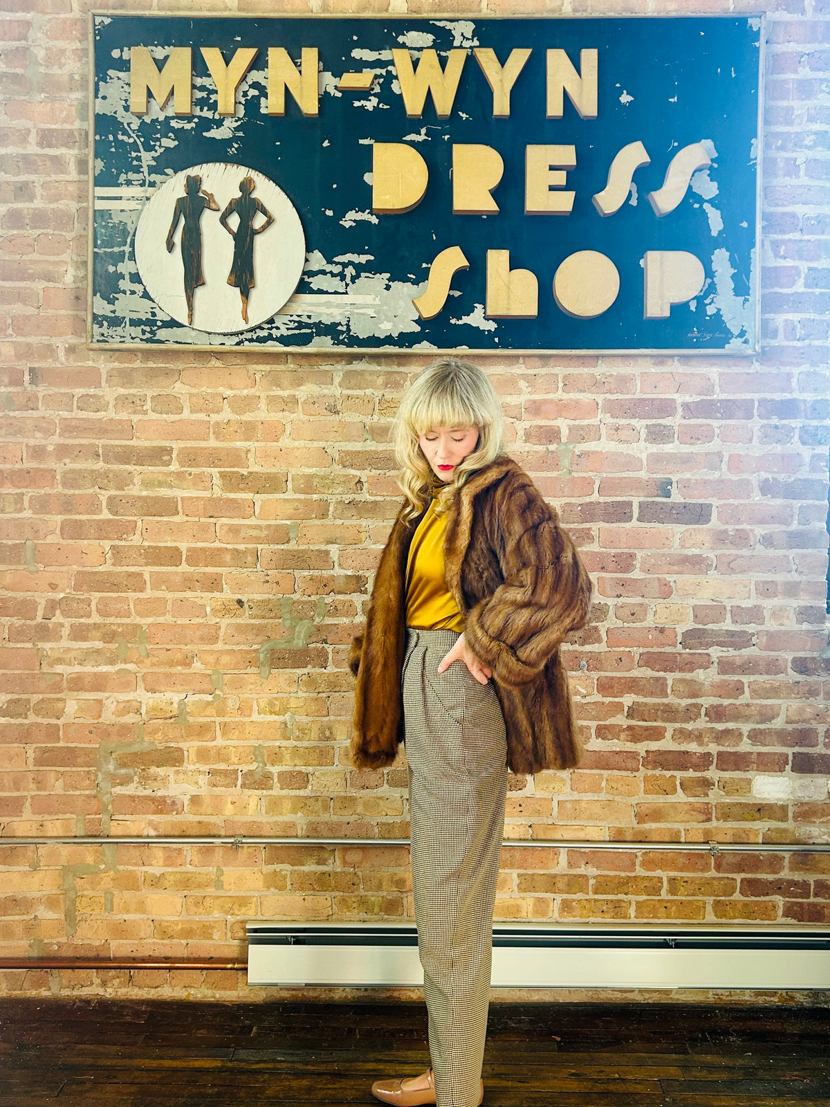 1950s Mink Fur Swing Coat - M/L