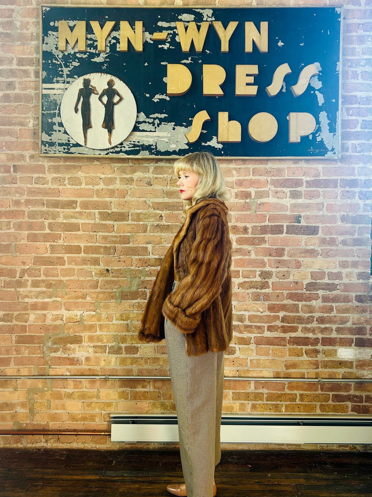Vintage fur 1950s Mink Fur Swing Coat - M/L