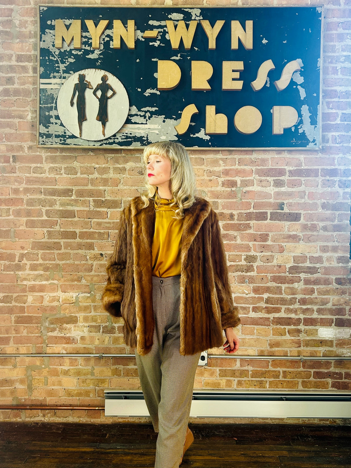 1950s Mink Fur Swing Coat - M/L