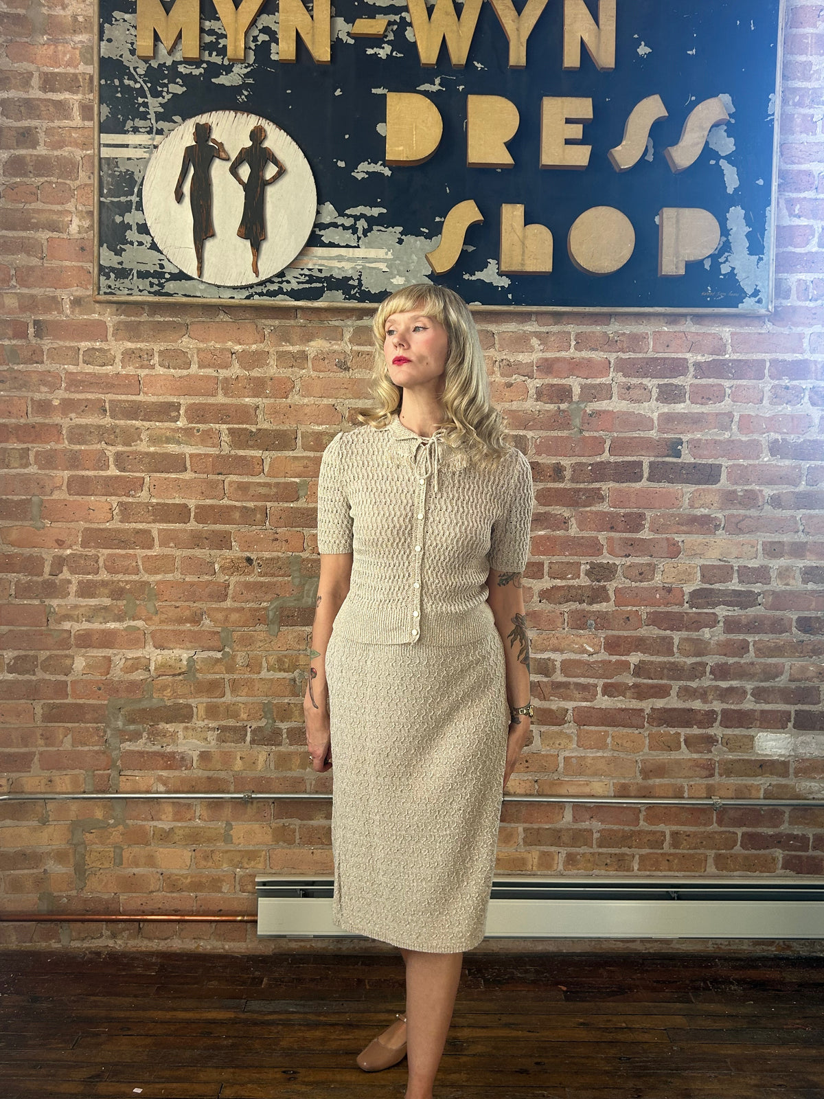 1950s Seymour Paisin 2pc Knit Set - M/L