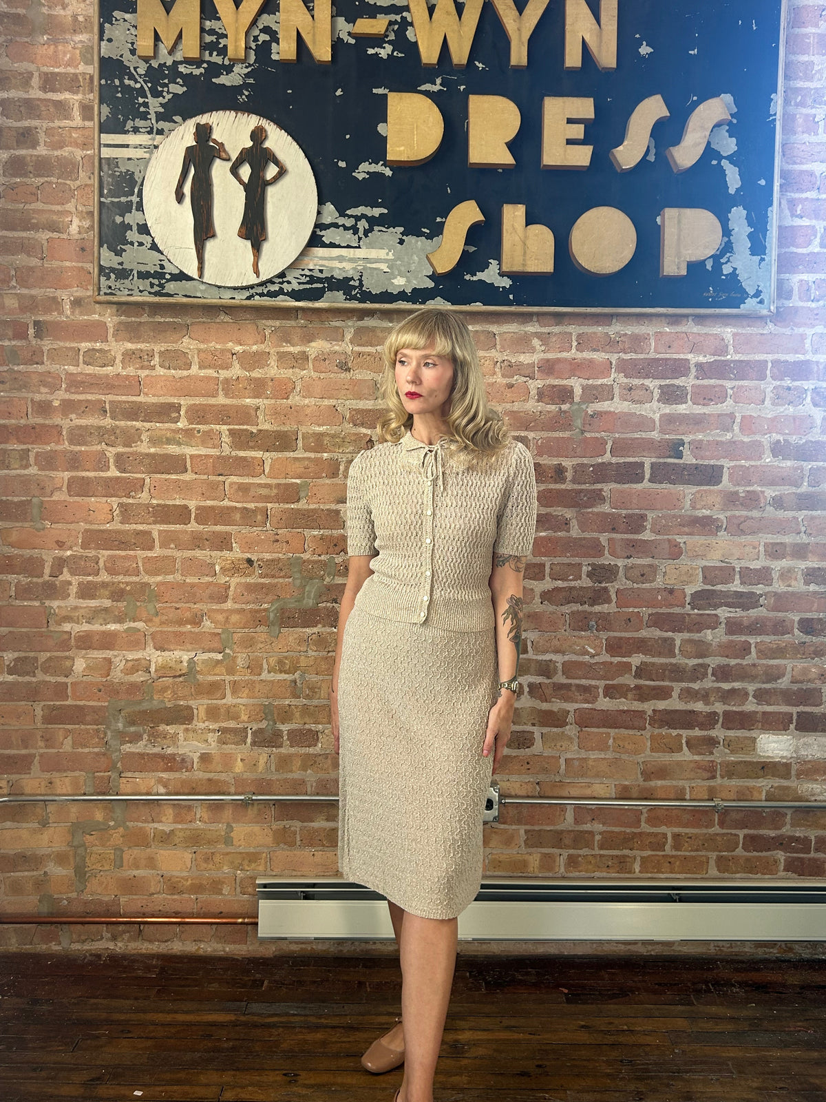 1950s Seymour Paisin 2pc Knit Set - M/L