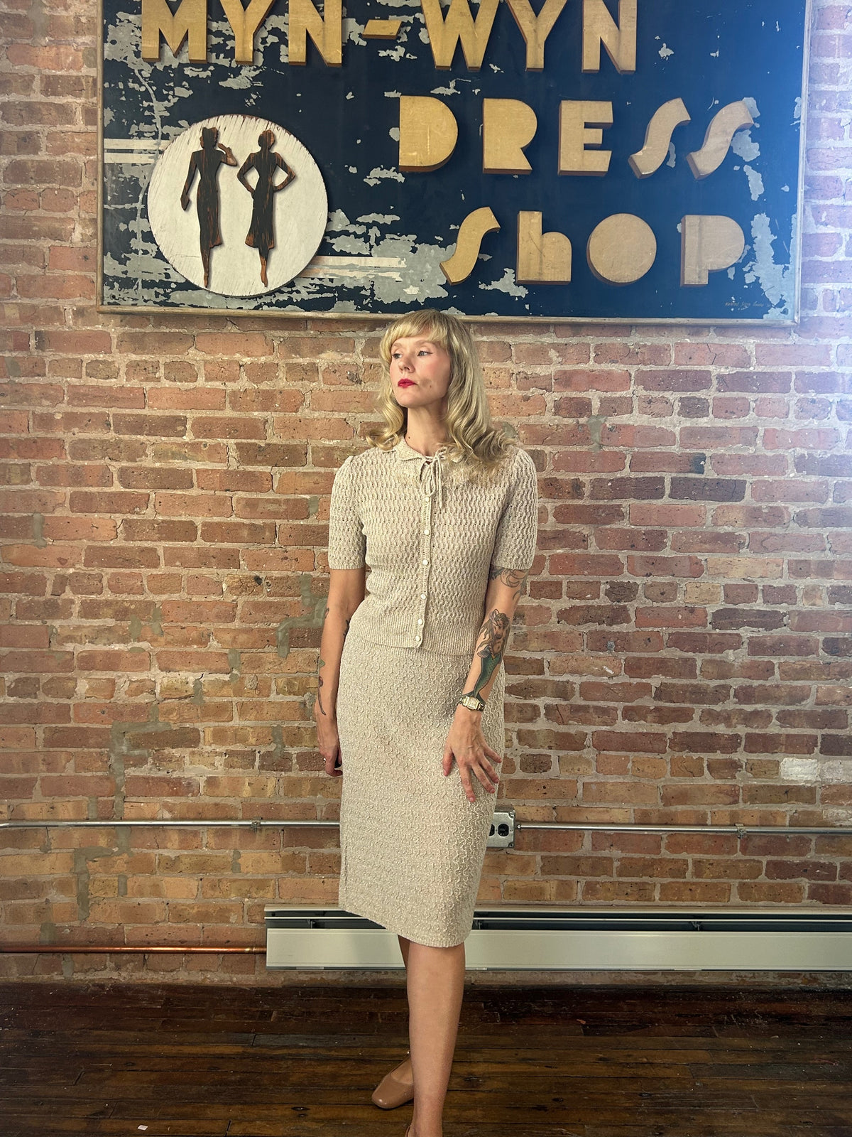 1950s Seymour Paisin 2pc Knit Set - M/L
