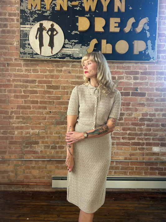1950s Seymour Paisin 2pc Knit Set - M/L
