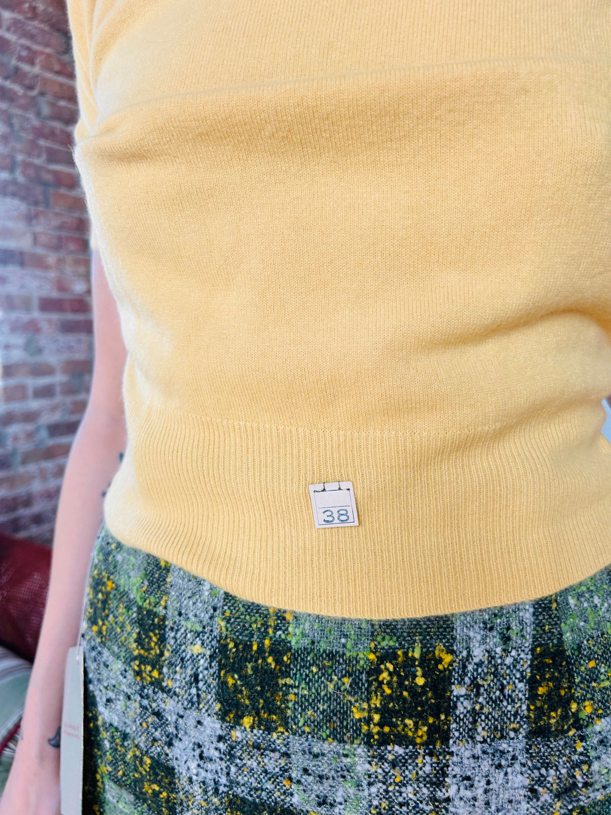 1960s NOS Talbot Mazet Yellow Sweater - Small to Medium