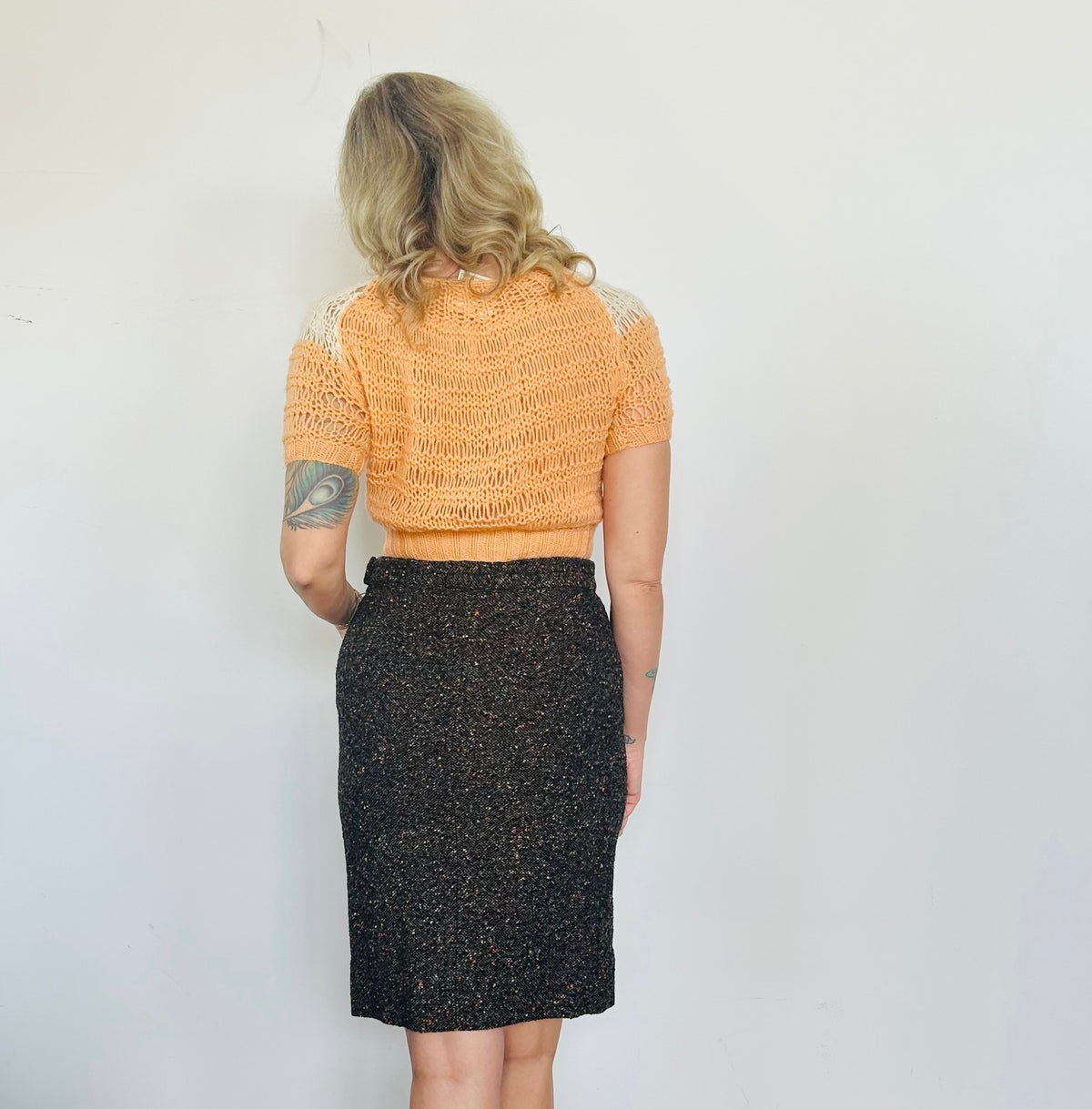 1960s Hitchcock 2pc Tweed Suit - Small