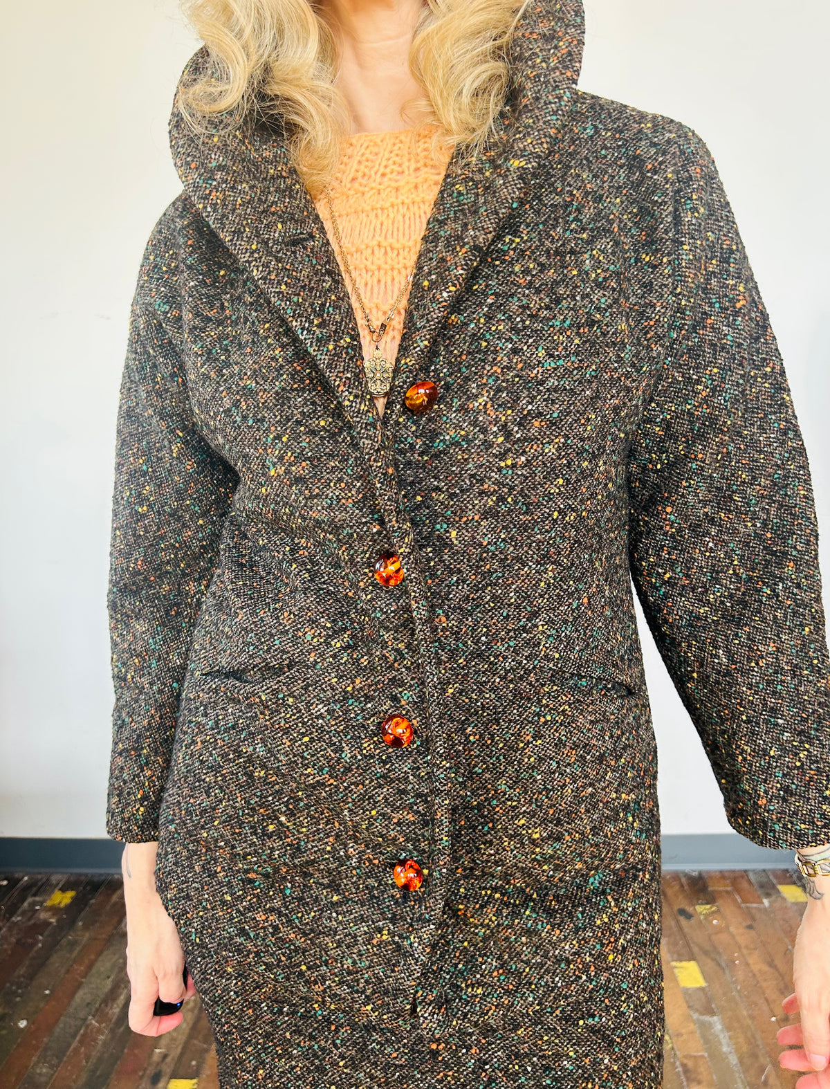 1960s Hitchcock 2pc Tweed Suit - Small