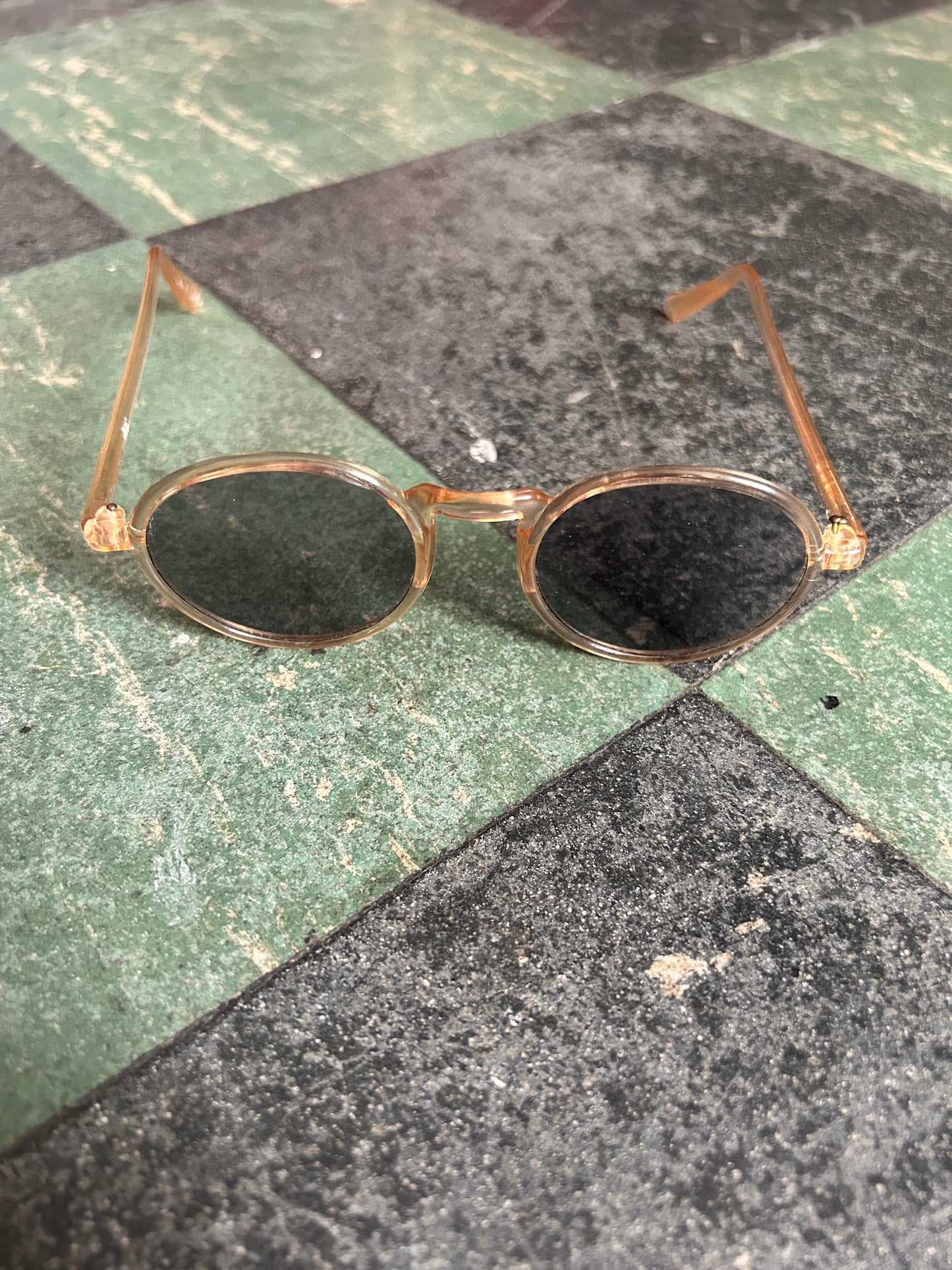 1930s Wilson Blonde Celluloid Sunglasses