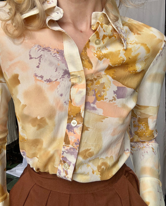 1970s Ethereal Sky Shirt - Medium