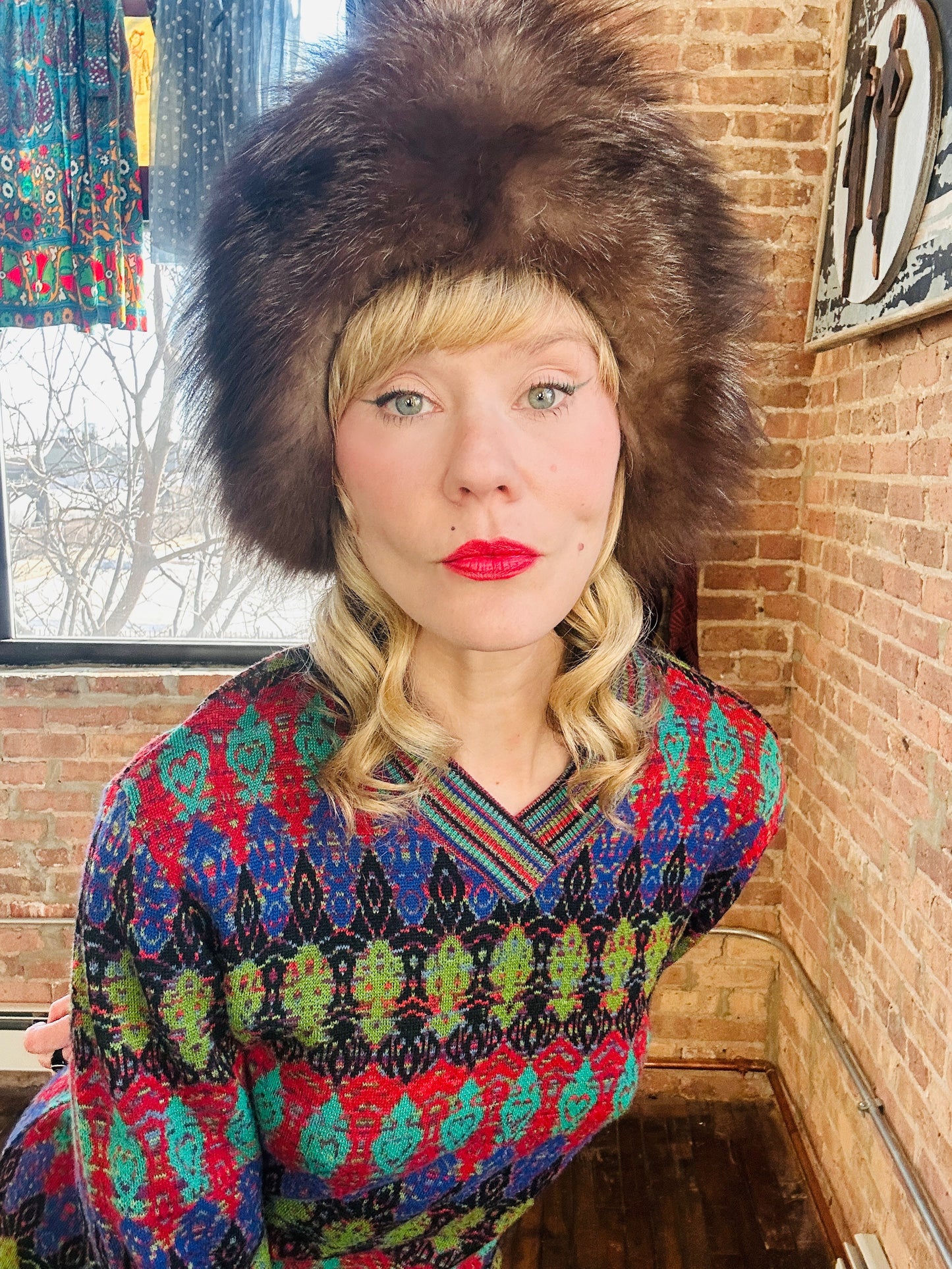 1960s Fox Fur and Persian Lamb Hat