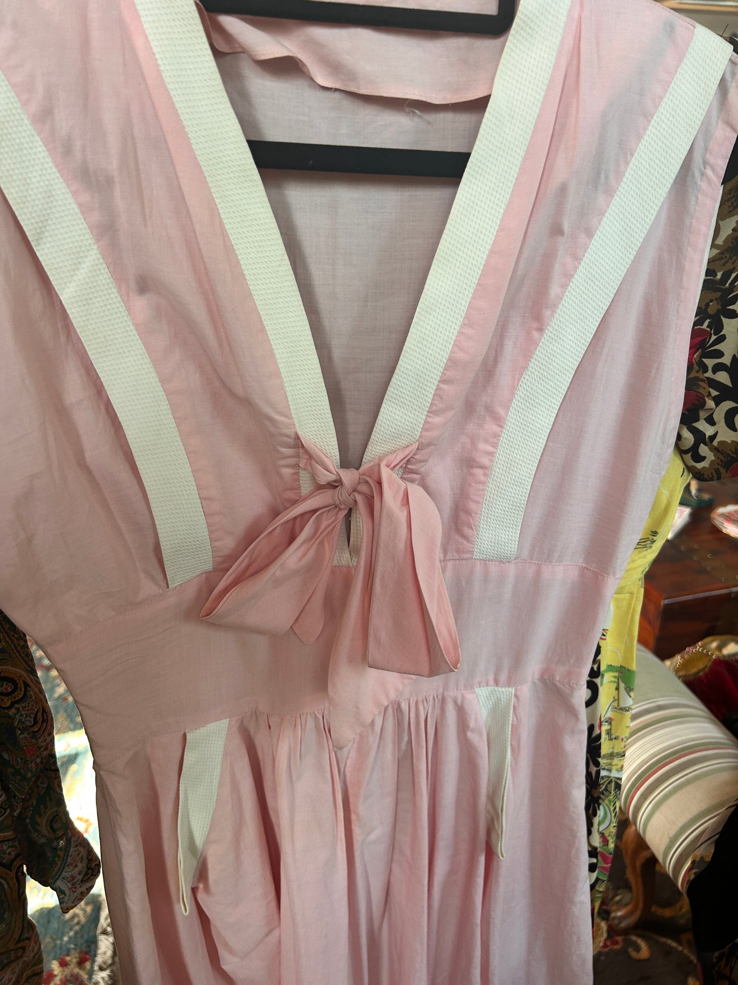 1950s Pink Pretty Bow Dress - S/M