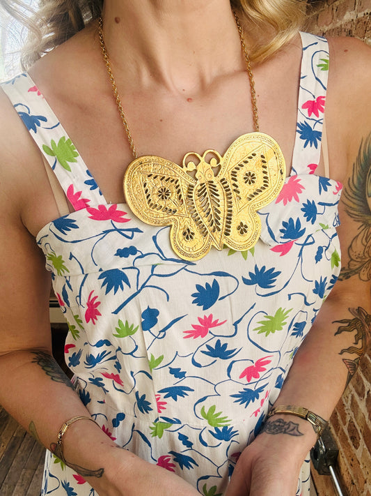 2000s Kenneth Jay Lane SATC Butterfly Necklace