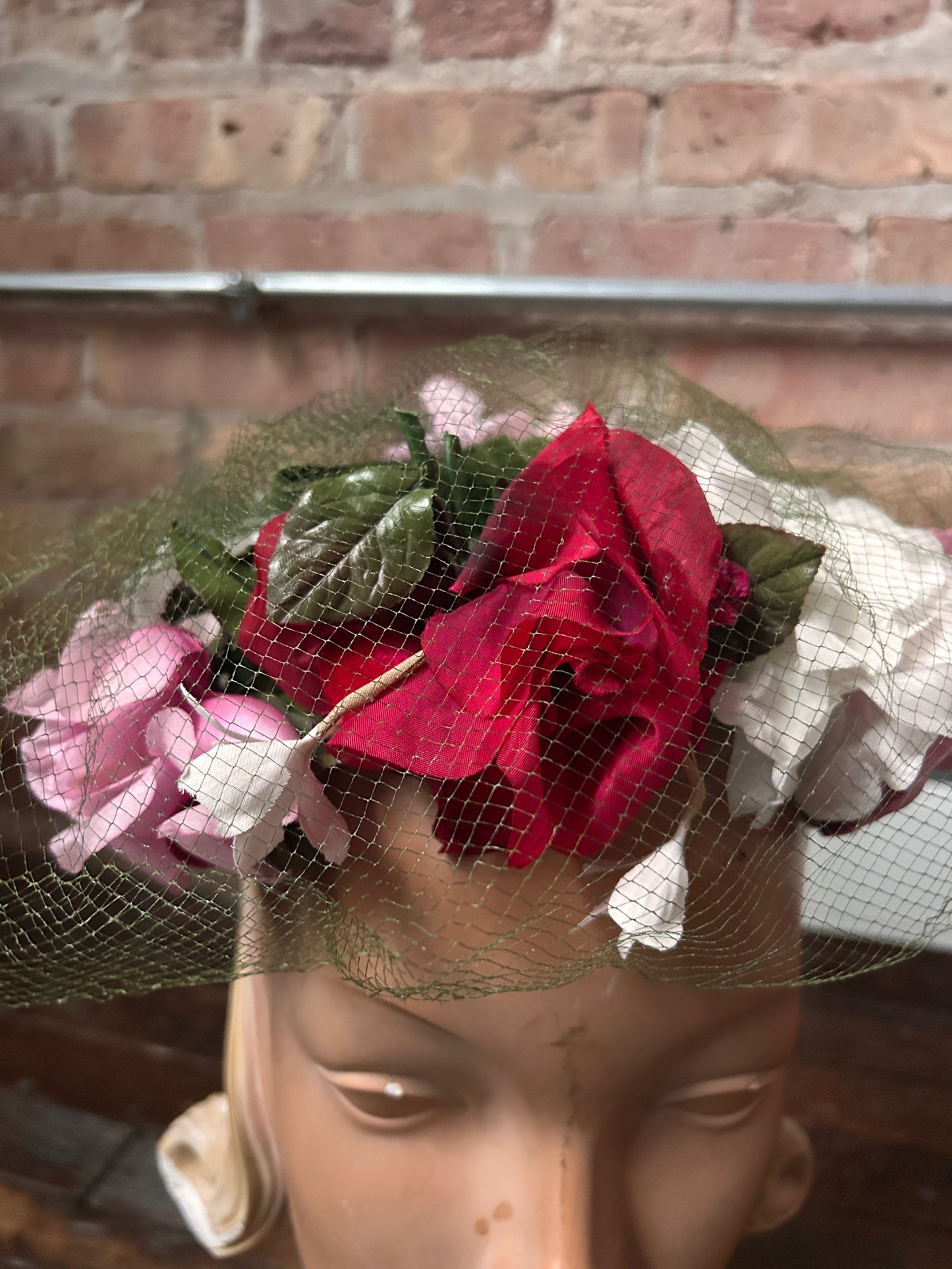 1950s Floral Crown Fascinator