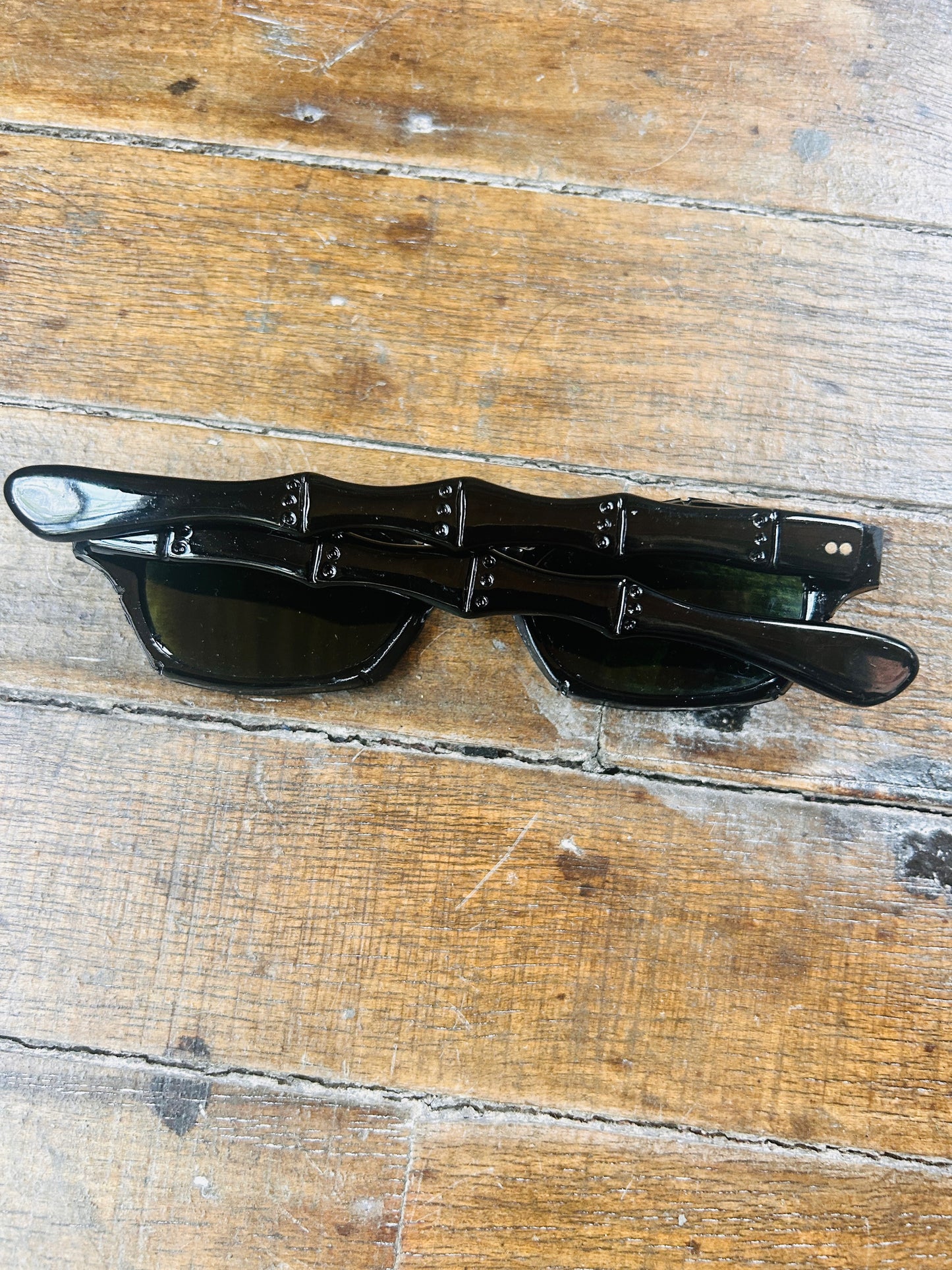 1970s Deadstock Japanese Black Sunglasses