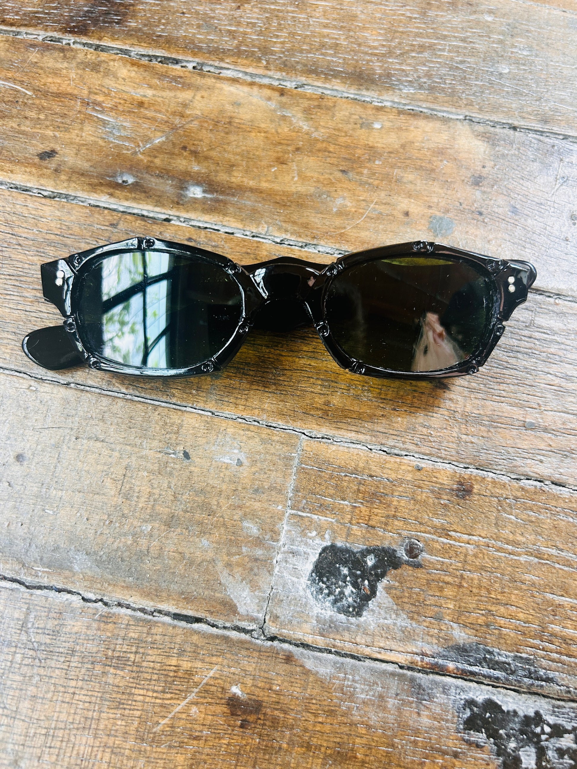 1970s Deadstock Japanese Black Sunglasses