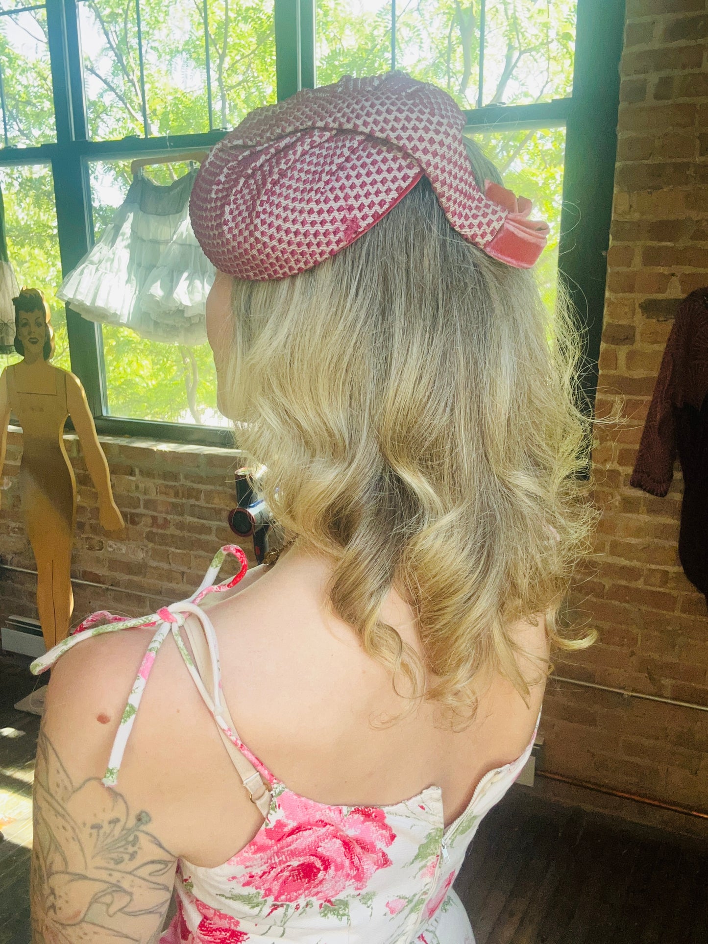 1950s Berdorf Goodman Pink Hat