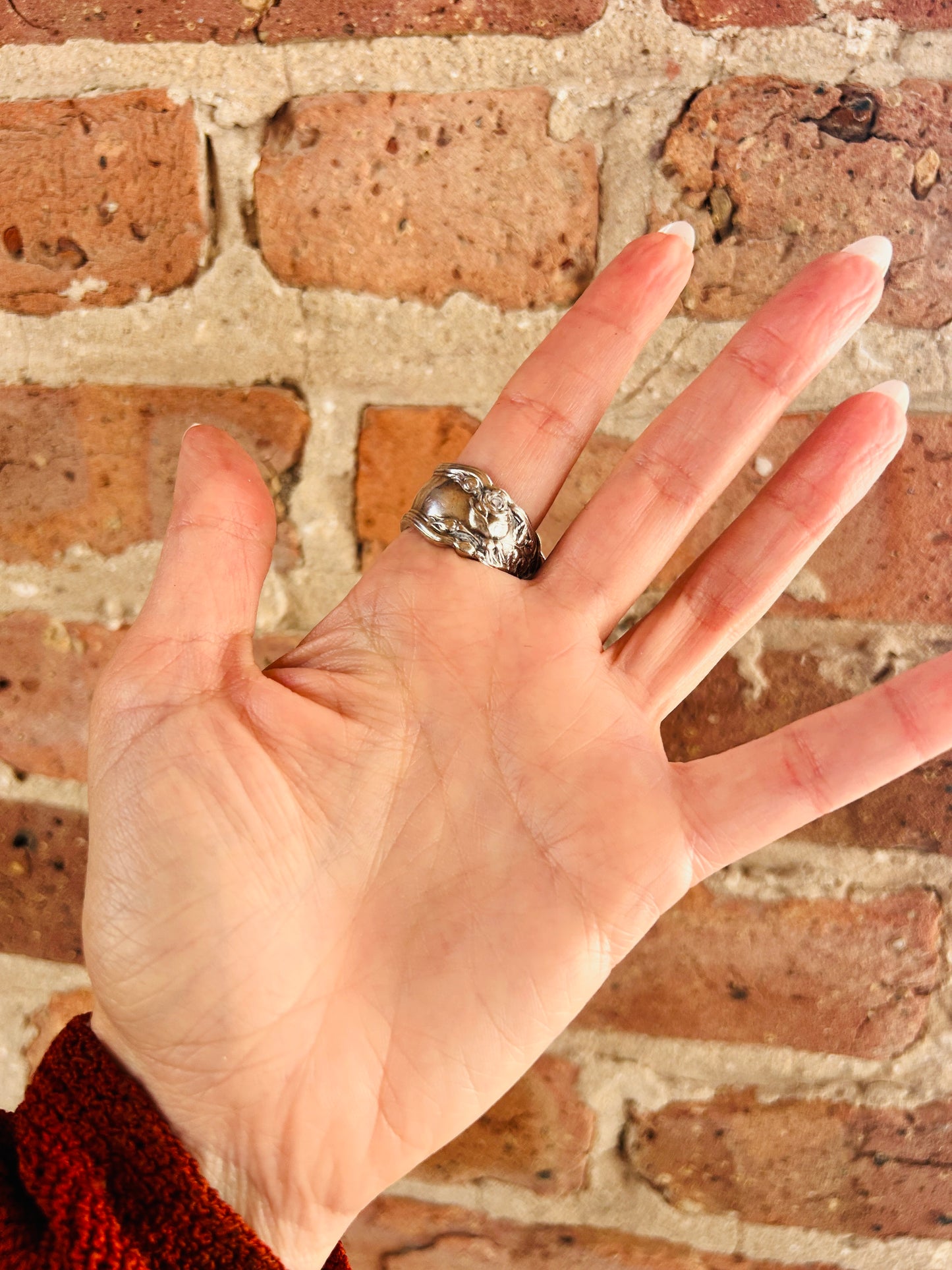 Classic 1990s Sterling Silver Spoon Ring - 8.25
