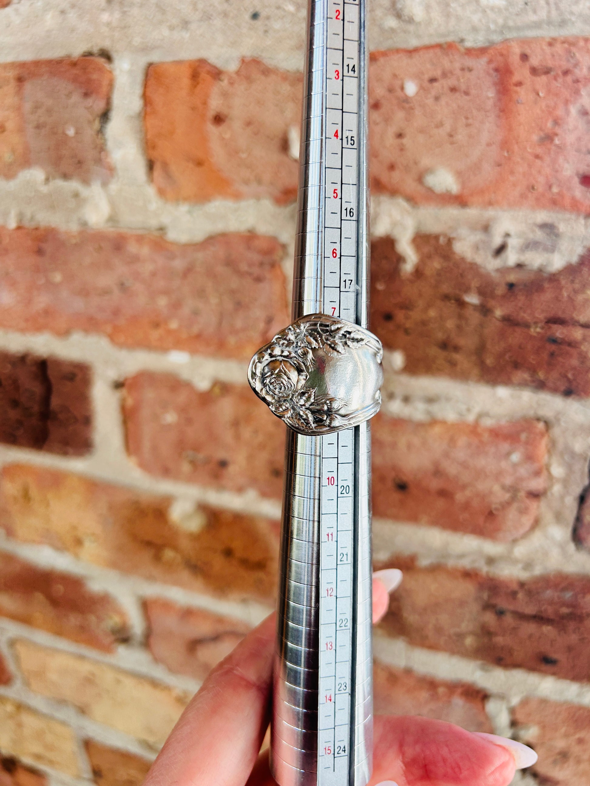 Classic 1990s Sterling Silver Spoon Ring - 8.25