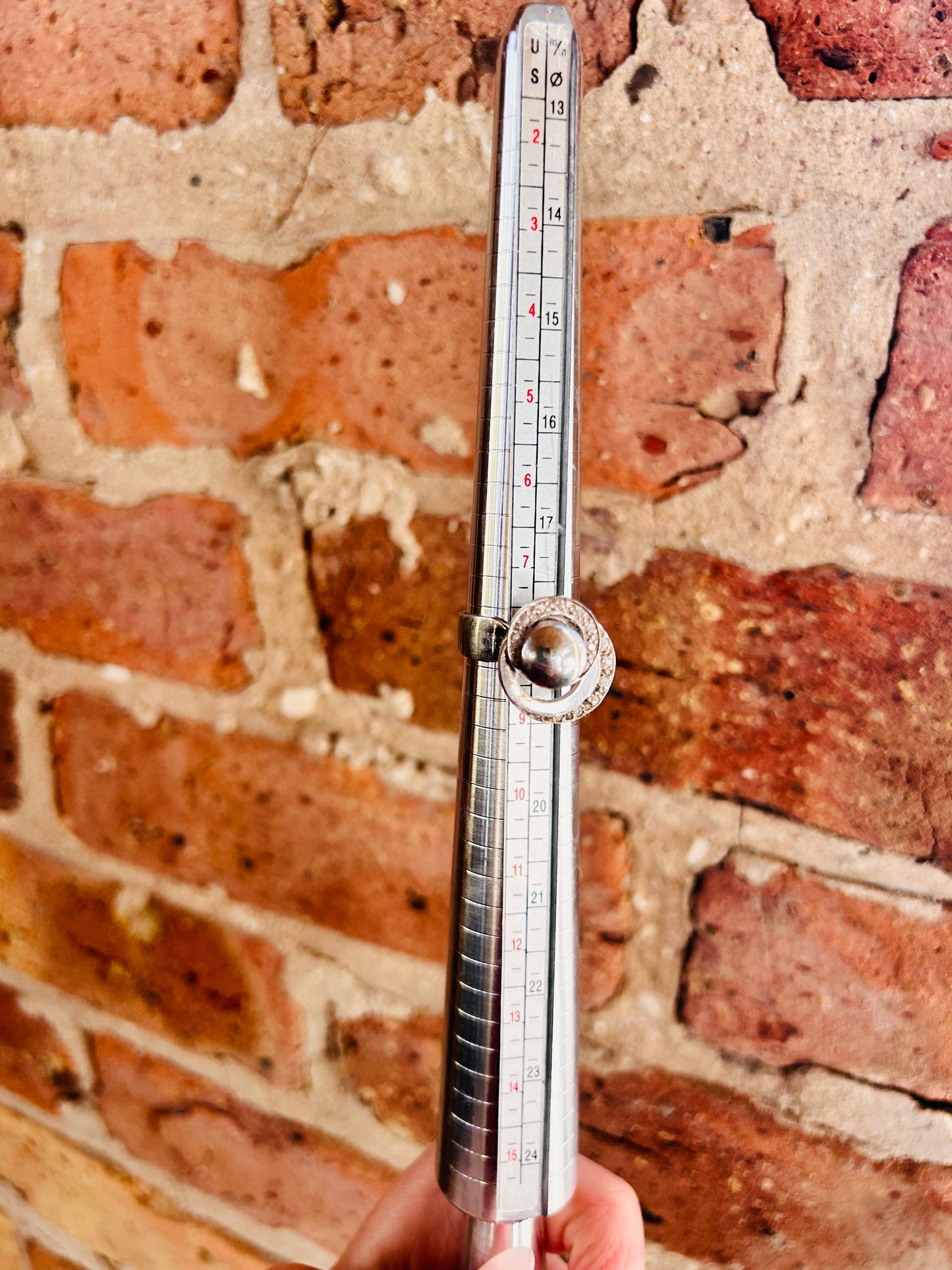 1990s Thai Sterling Silver Ring with Spinning Feature - 8