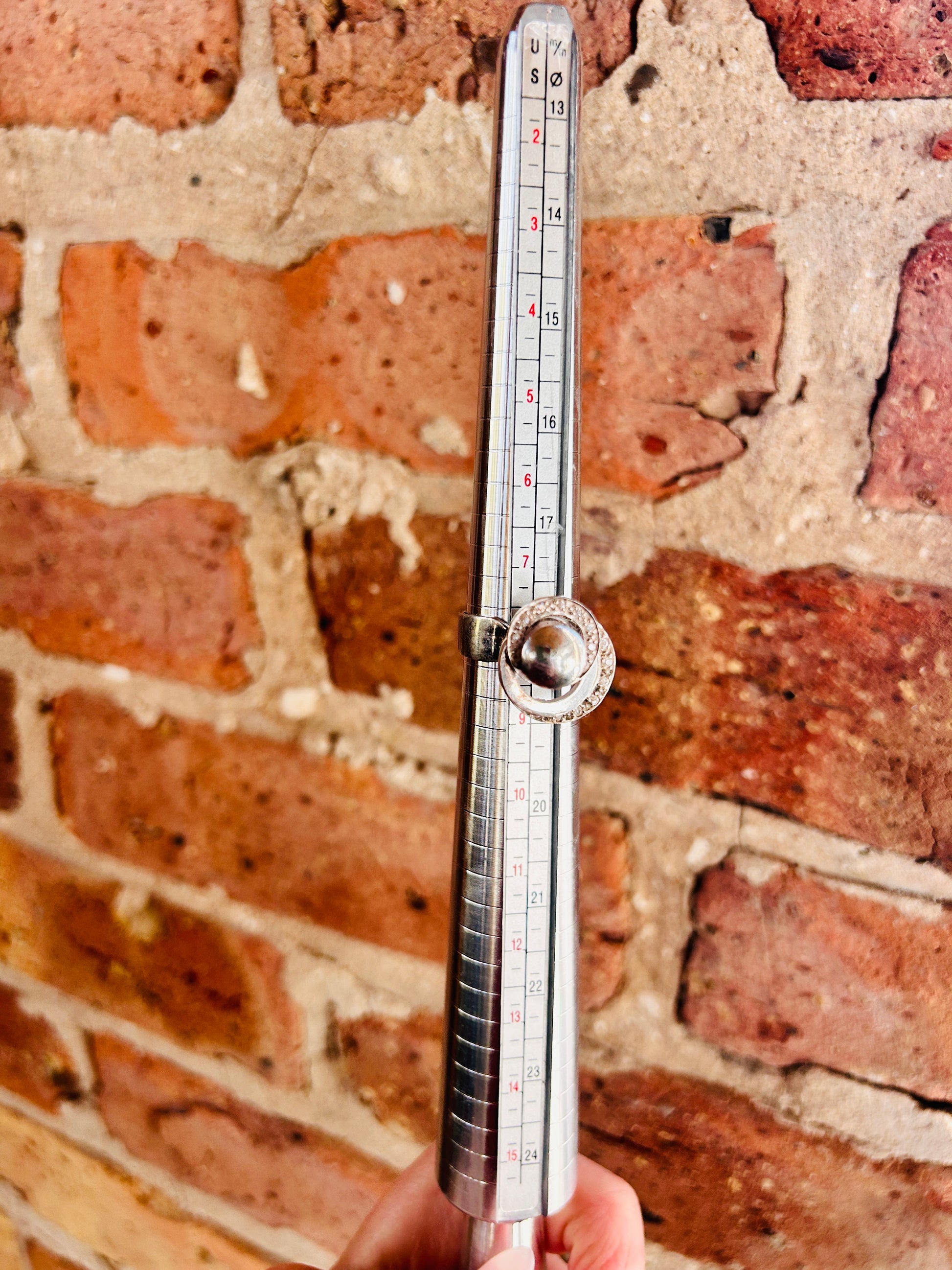 1990s Thai Sterling Silver Ring with Spinning Feature - 8