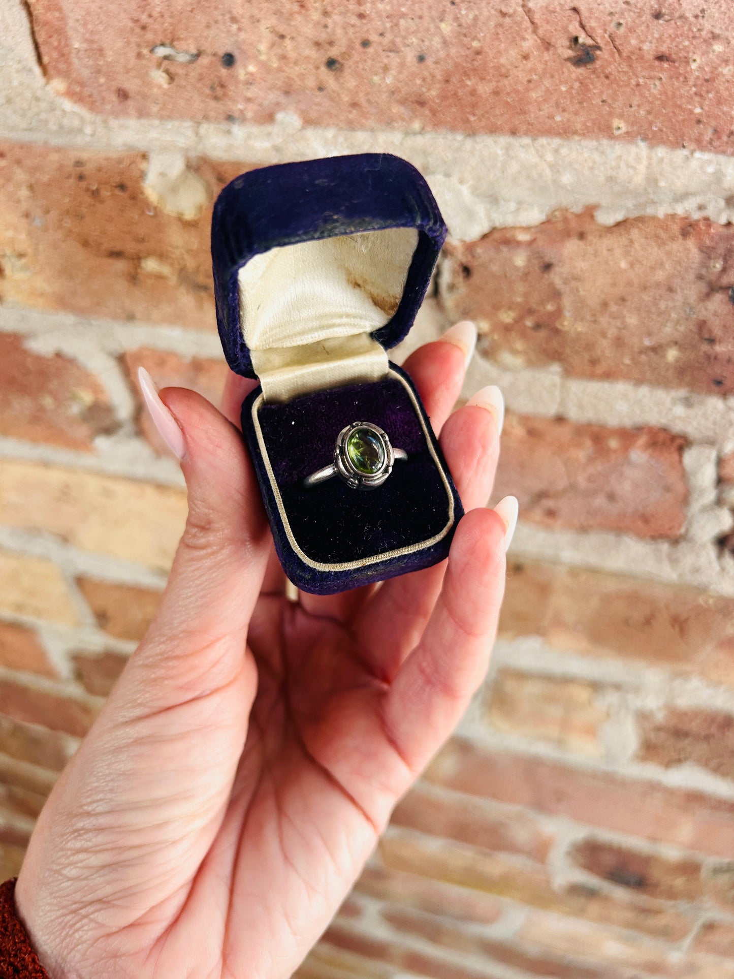 1990s Moon Stone Sterling Silver Ring - 8