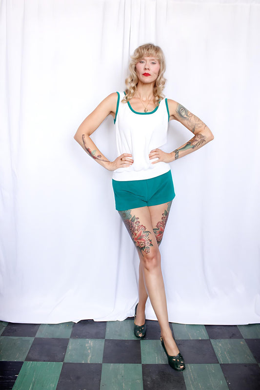 1980s Terry Cloth Tank & Shorts Set - Medium