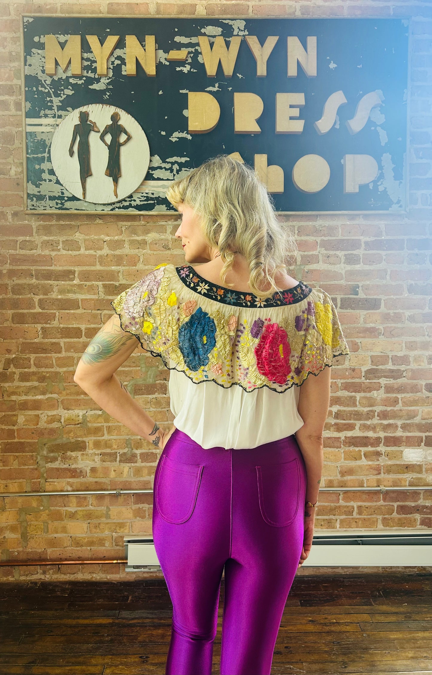 2000s American Apparel Iconic Purple Disco Pant - M/L