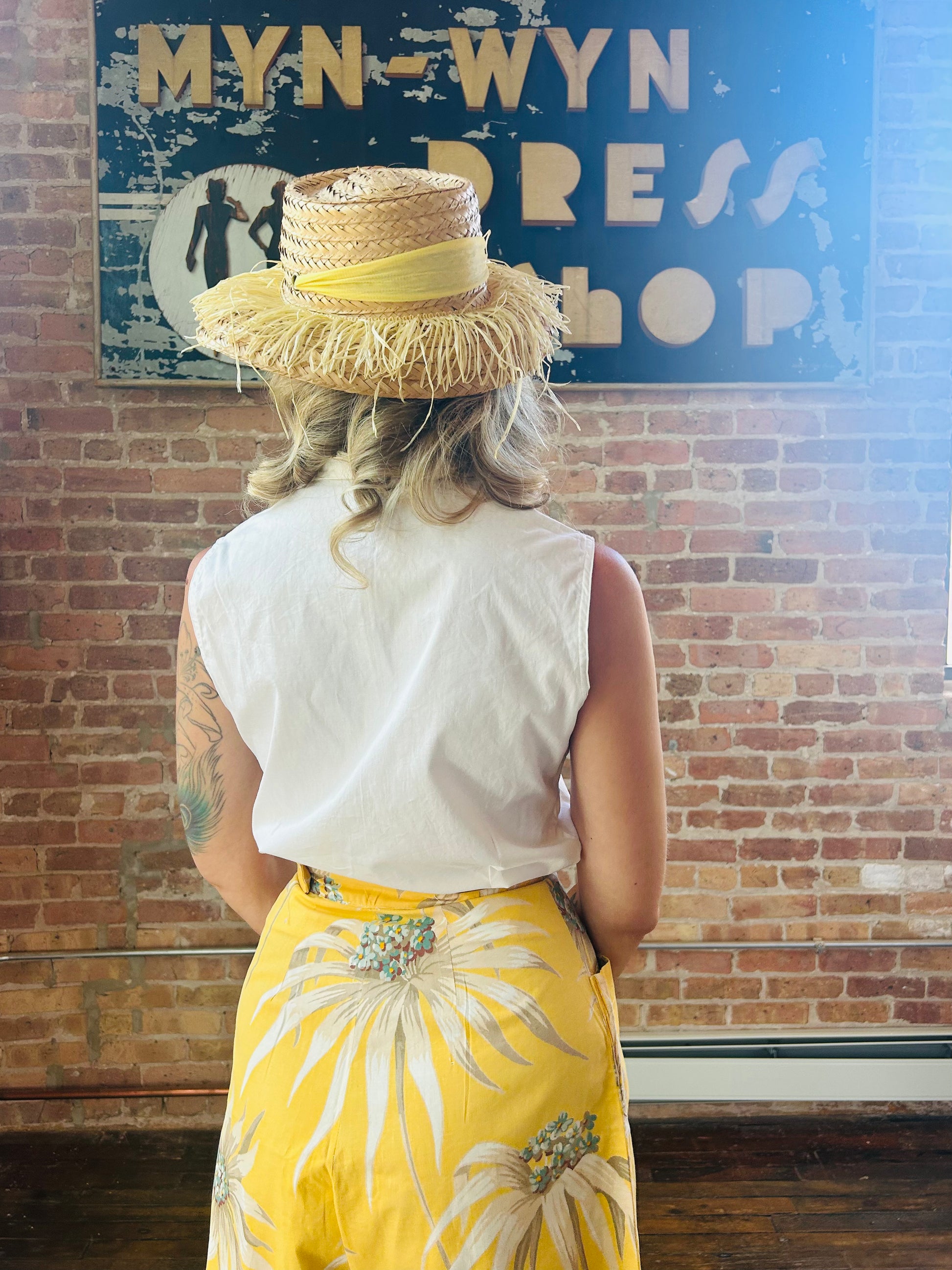 1950s Cotton White Blouse - Small 