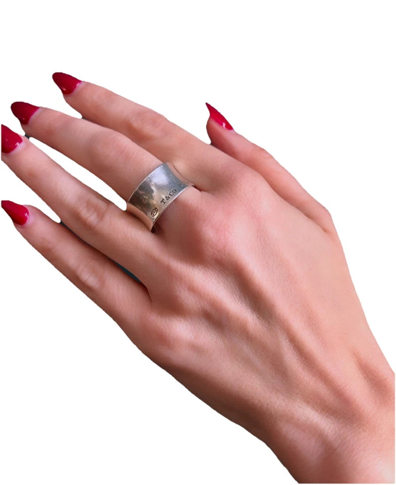 Tiffany & Co. 1837 Collection Ring 925 Sterling Silver - Size 8.5