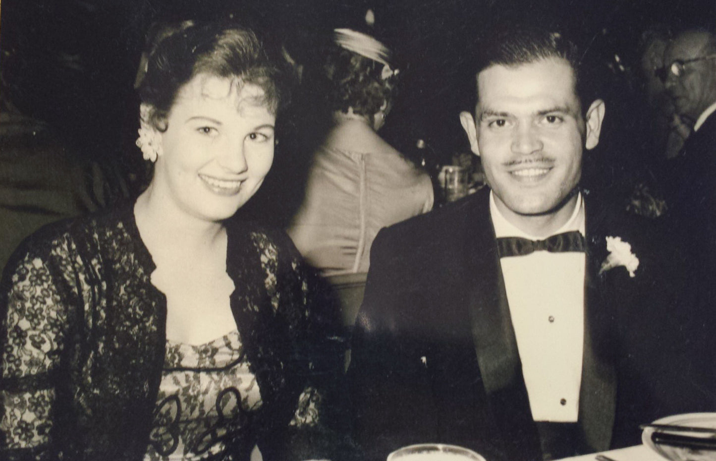 1950s Custom Lace & Taffeta Party Dress with Bolero - Small