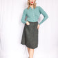 1950s Teal Ballantyne Cashmere Cardigan Sweater - Large