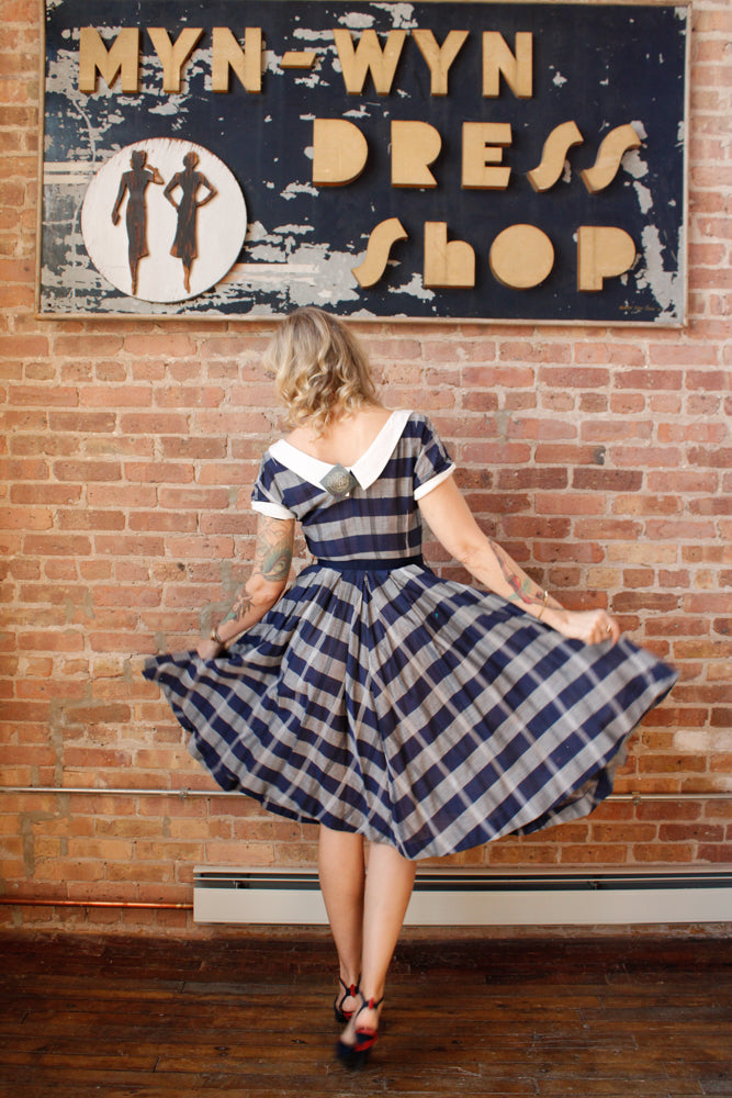 1950s Plaid Jonathan Logan Dress - Small