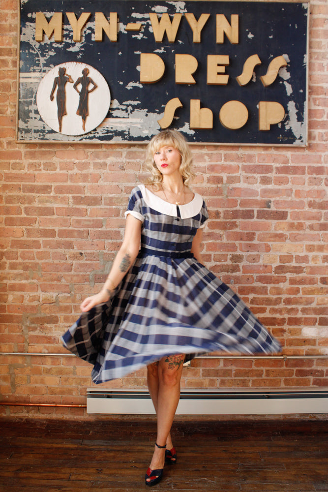1950s Plaid Jonathan Logan Dress - Small