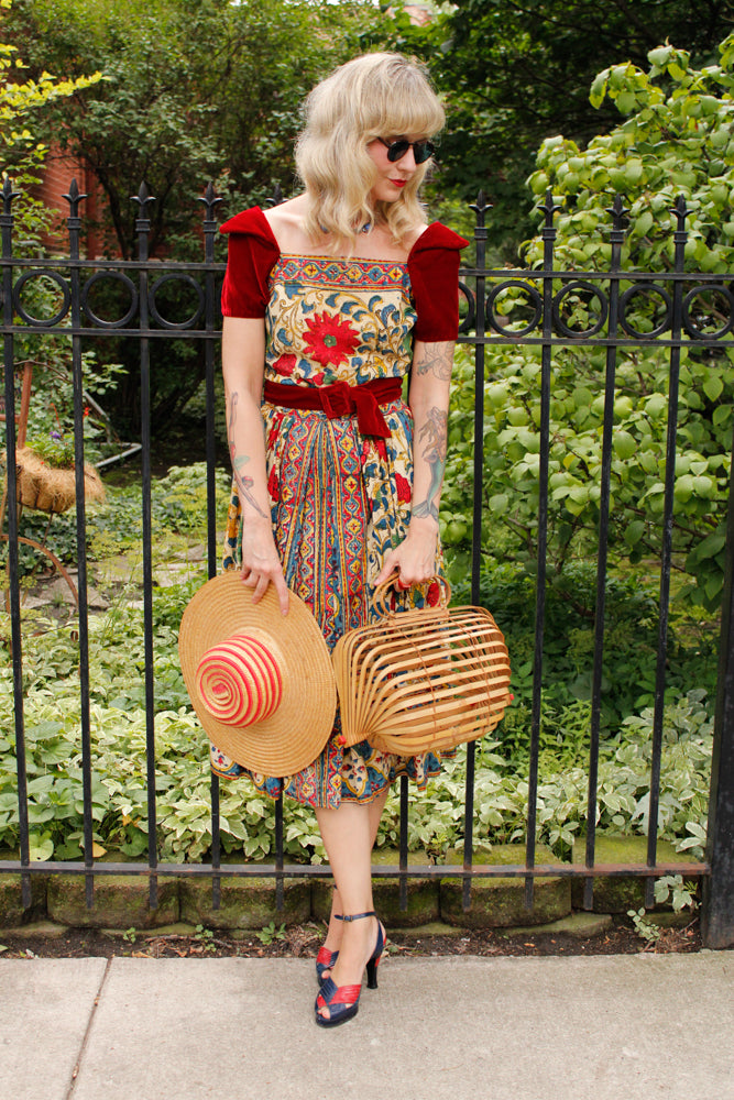 1940s Japanese Folding Bamboo Purse