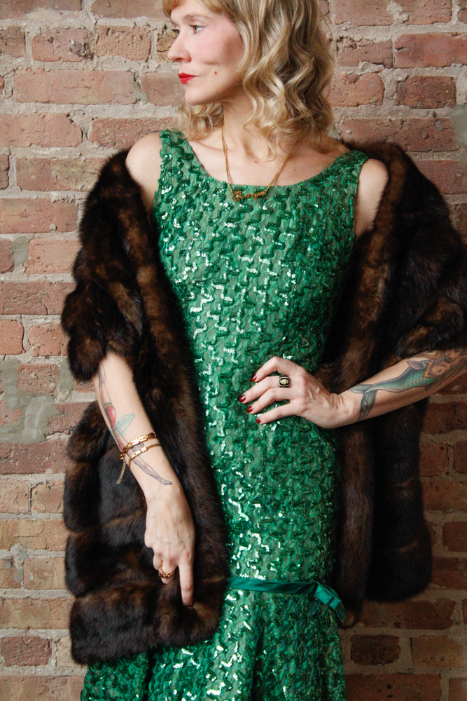 1940s Marmot Fur Stole 