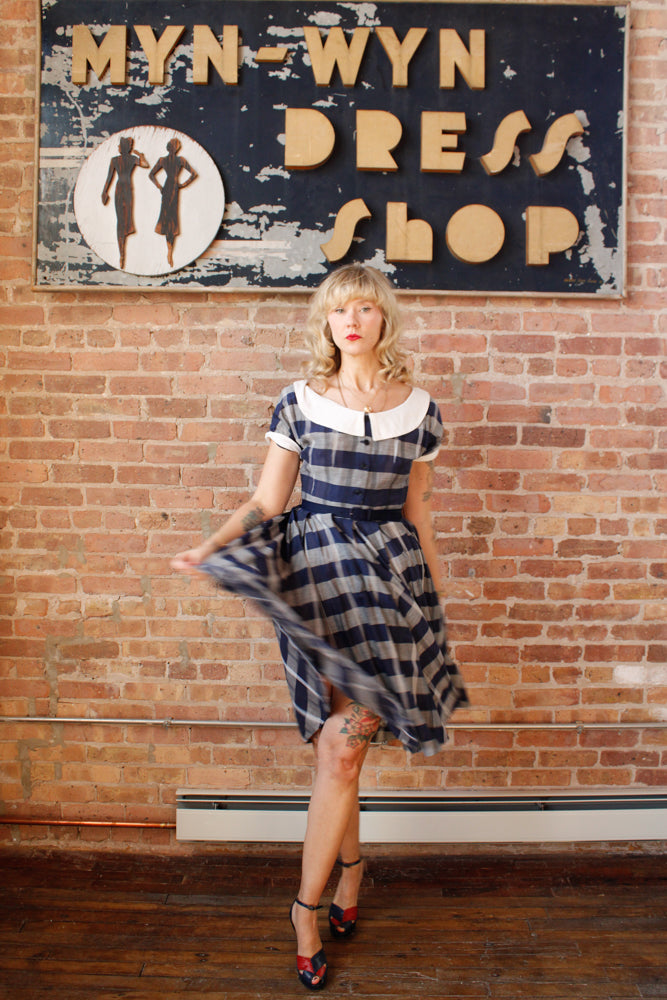 1950s Plaid Jonathan Logan Dress - Small