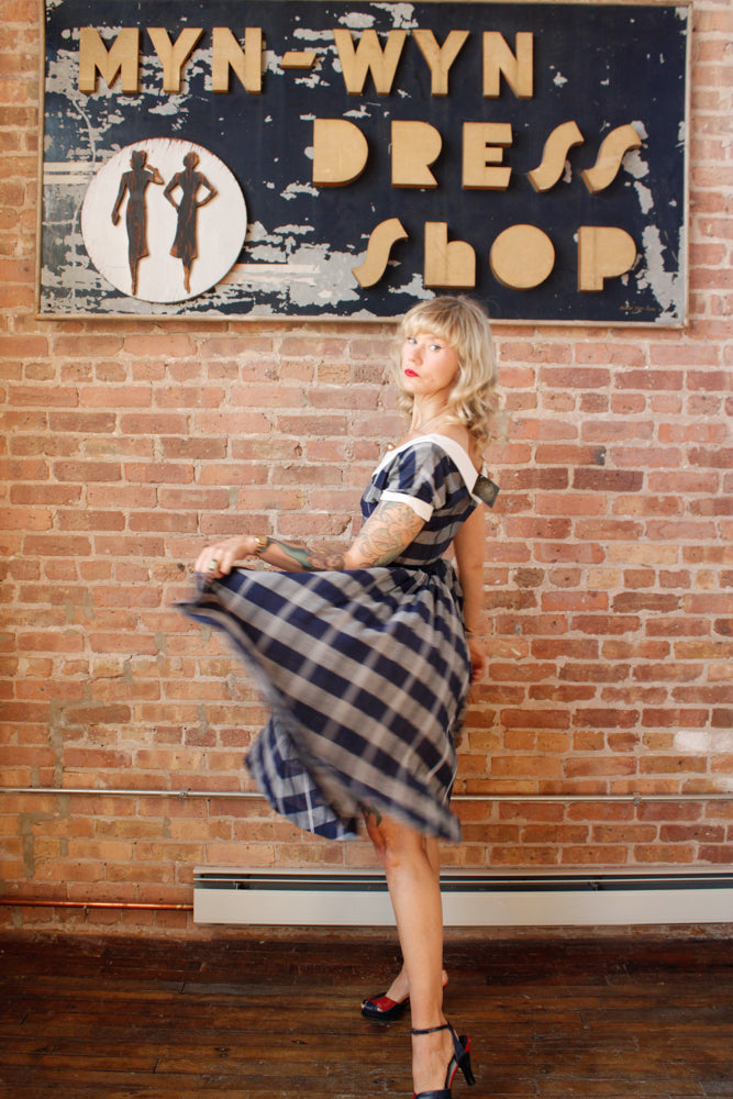 1950s Plaid Jonathan Logan Dress - Small