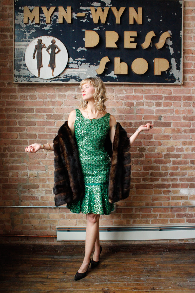 1940s Marmot Fur Stole 