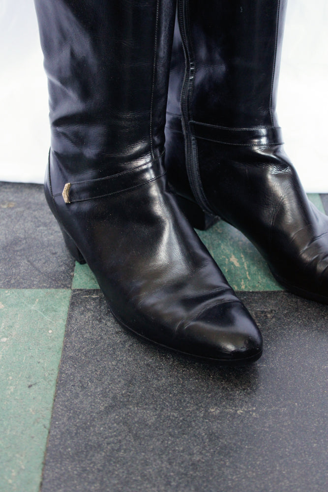 1990s Leather Ferragamo Boots - 7.5