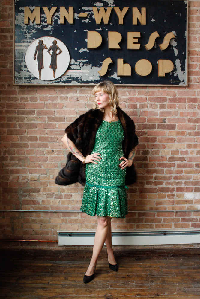 1940s Marmot Fur Stole 