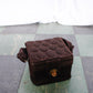 1940s Brown Wool Small Box Handbag