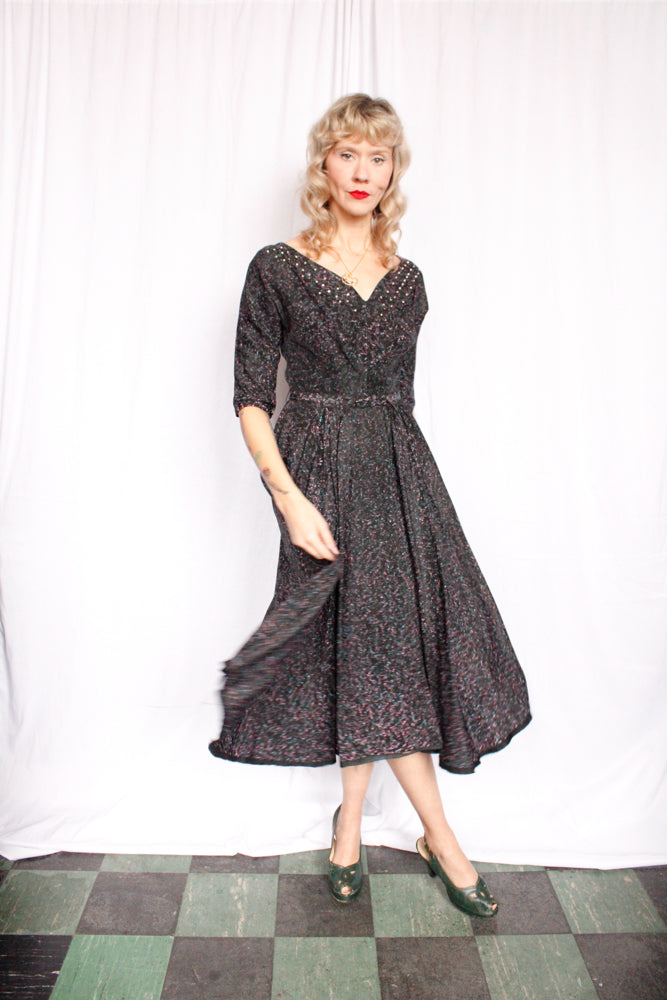 1950s Out of this World Swing Dress - Small