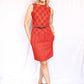 1960s Wool Orange & Navy Chester Weinberg Dress & Jacket - Small