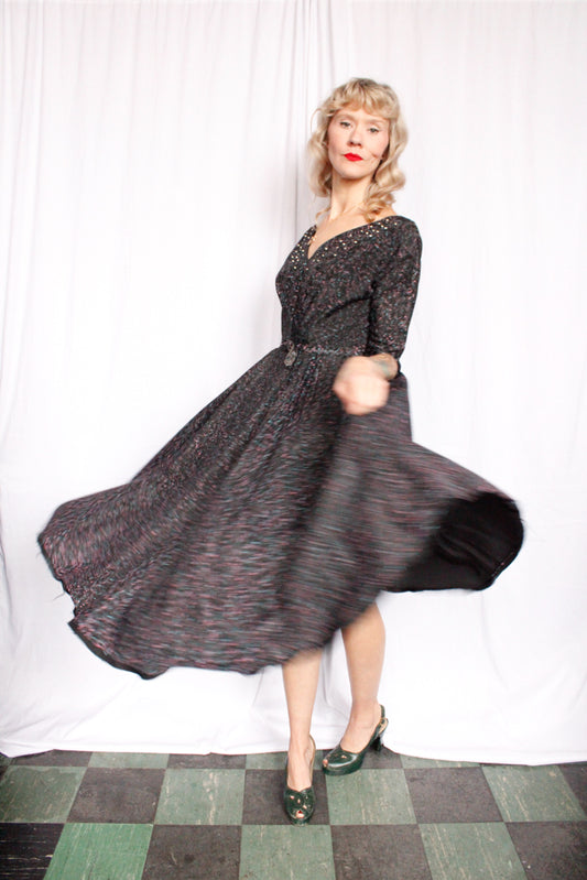 1950s Out of this World Swing Dress - Small