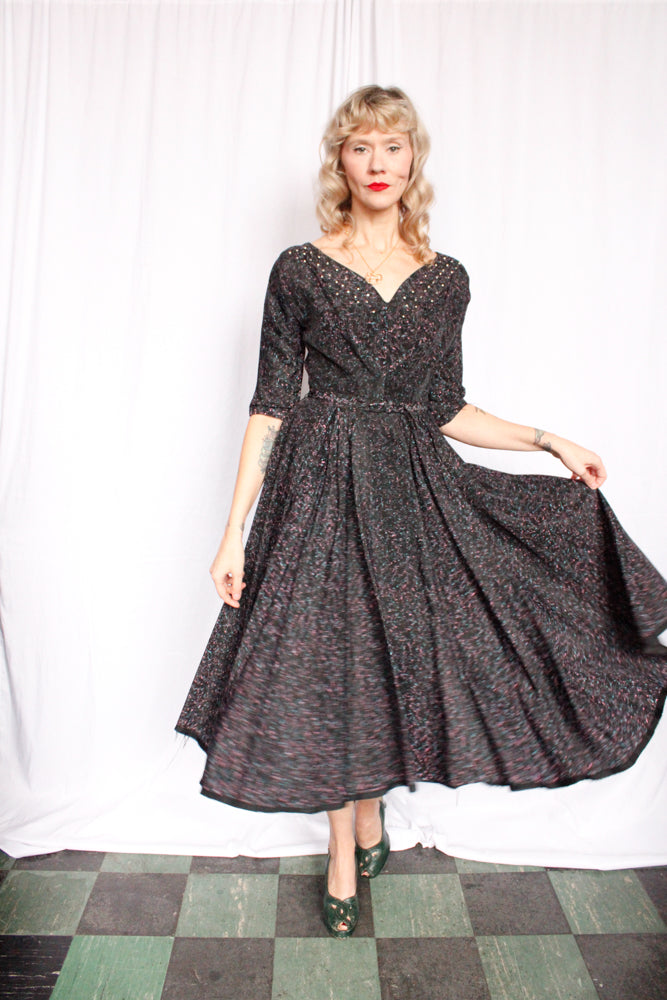 1950s Out of this World Swing Dress - Small