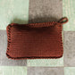 1940s Dark Brown Knit Cordé Handbag