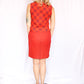 1960s Wool Orange & Navy Chester Weinberg Dress & Jacket - Small