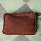 1940s Dark Brown Knit Cordé Handbag