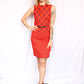 1960s Wool Orange & Navy Chester Weinberg Dress & Jacket - Small
