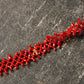 1920s Red Beaded Flapper Lariat Necklace